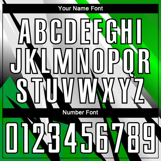 Uniforme de fútbol negro personalizado, camiseta blanca y verde Aurora sublimada