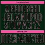 Uniforme de fútbol personalizado con sublimación de moda de camiseta de rayas verdes y rosas degradadas Uniforme de fútbol personalizado con sublimación de moda de camiseta de rayas verdes y rosas degradadas