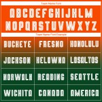 Camiseta de fútbol naranja con mangas personalizadas, uniforme de sublimación, decoloración, moda, larga, blanco y verde Camiseta de fútbol naranja con mangas personalizadas, uniforme de sublimación, decoloración, moda, larga, blanco y verde