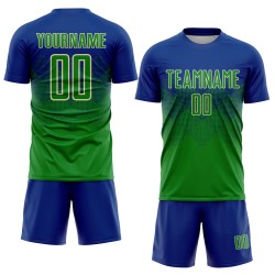 Camiseta Keely Sublimación Uniforme Fútbol Verde-Crema Personalizada Real