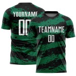Uniforme personalizado negro blanco - Jersey Kelly Splash Sublimación verde Fútbol