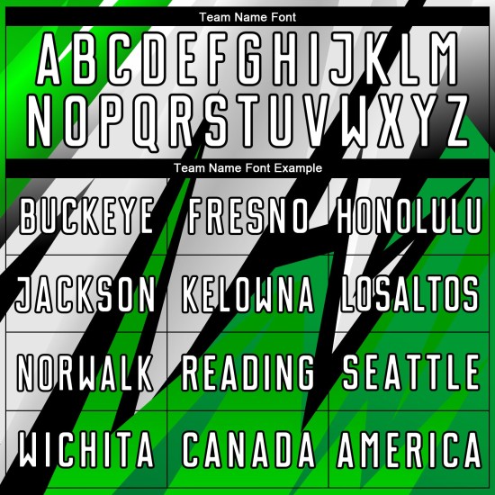 Uniforme de fútbol negro personalizado, camiseta blanca y verde Aurora sublimada