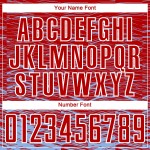 Camiseta de fútbol personalizada por sublimación, uniforme de línea ligera azul y blanca, color rojo