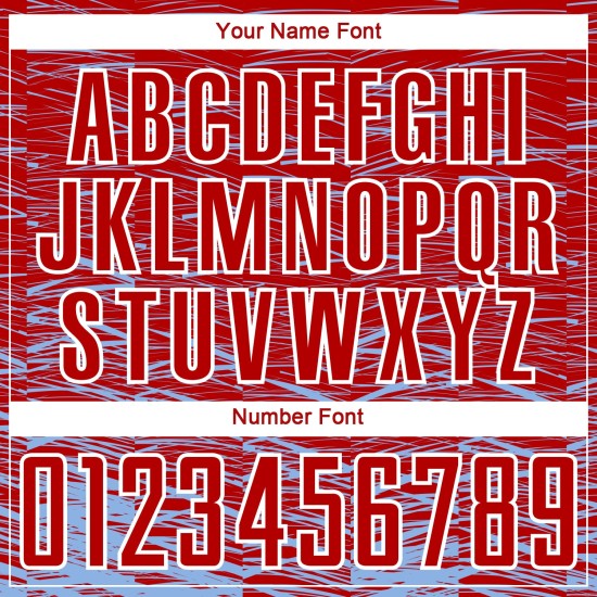 Camiseta de fútbol personalizada por sublimación, uniforme de línea ligera azul y blanca, color rojo