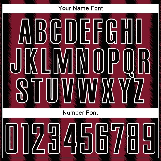 Camiseta de fútbol personalizada de sublimación en negro carmesí y blanco.