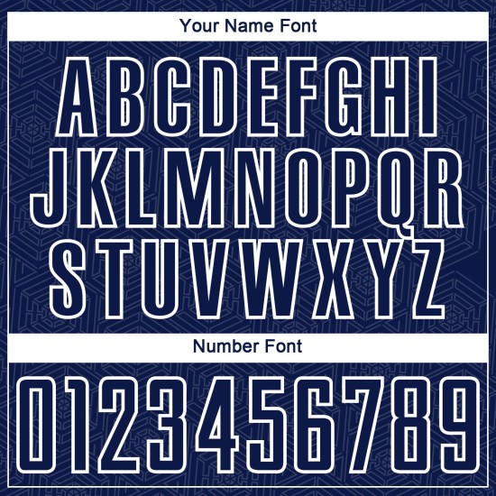 Camiseta de fútbol personalizada con diseño geométrico de sublimación en color azul marino y blanco.