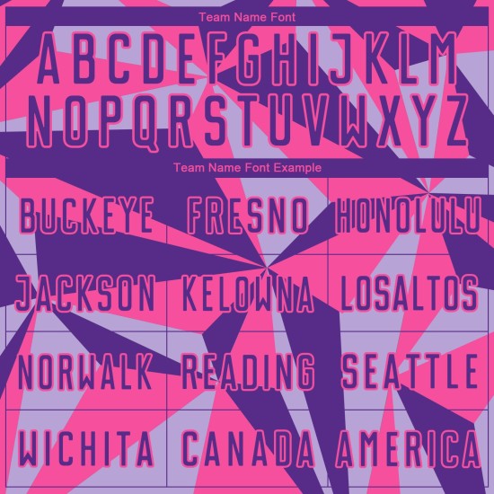 Uniforme de fútbol rosa con patrón personalizado, camiseta geométrica de sublimación morada